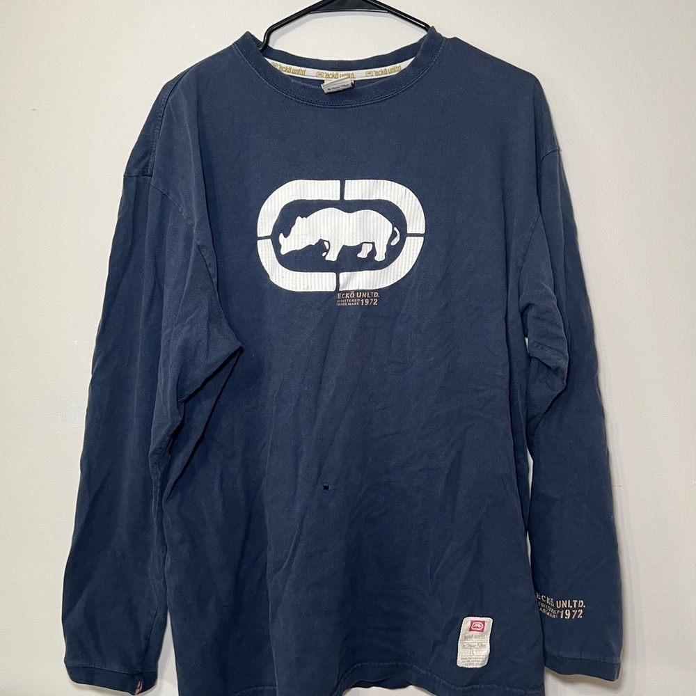 Vintage Ecko Unlimited Blue Long Sleeve with Logo